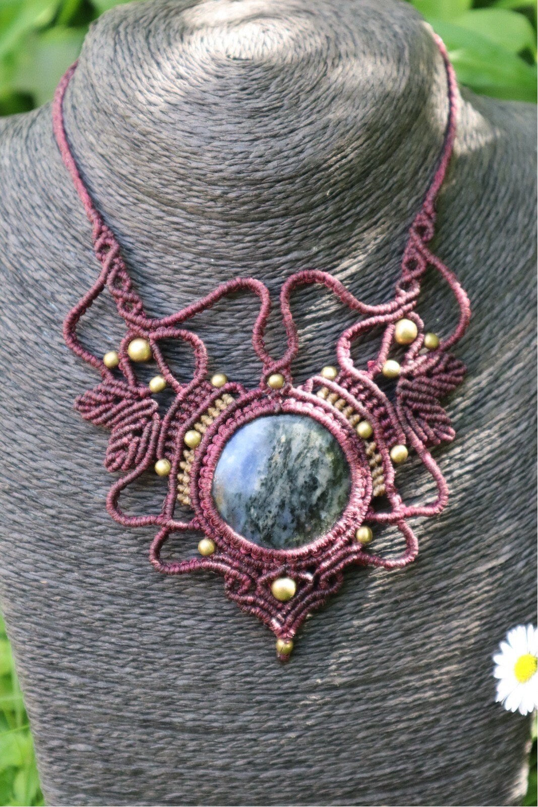 Makramee Collier mit Sodalit