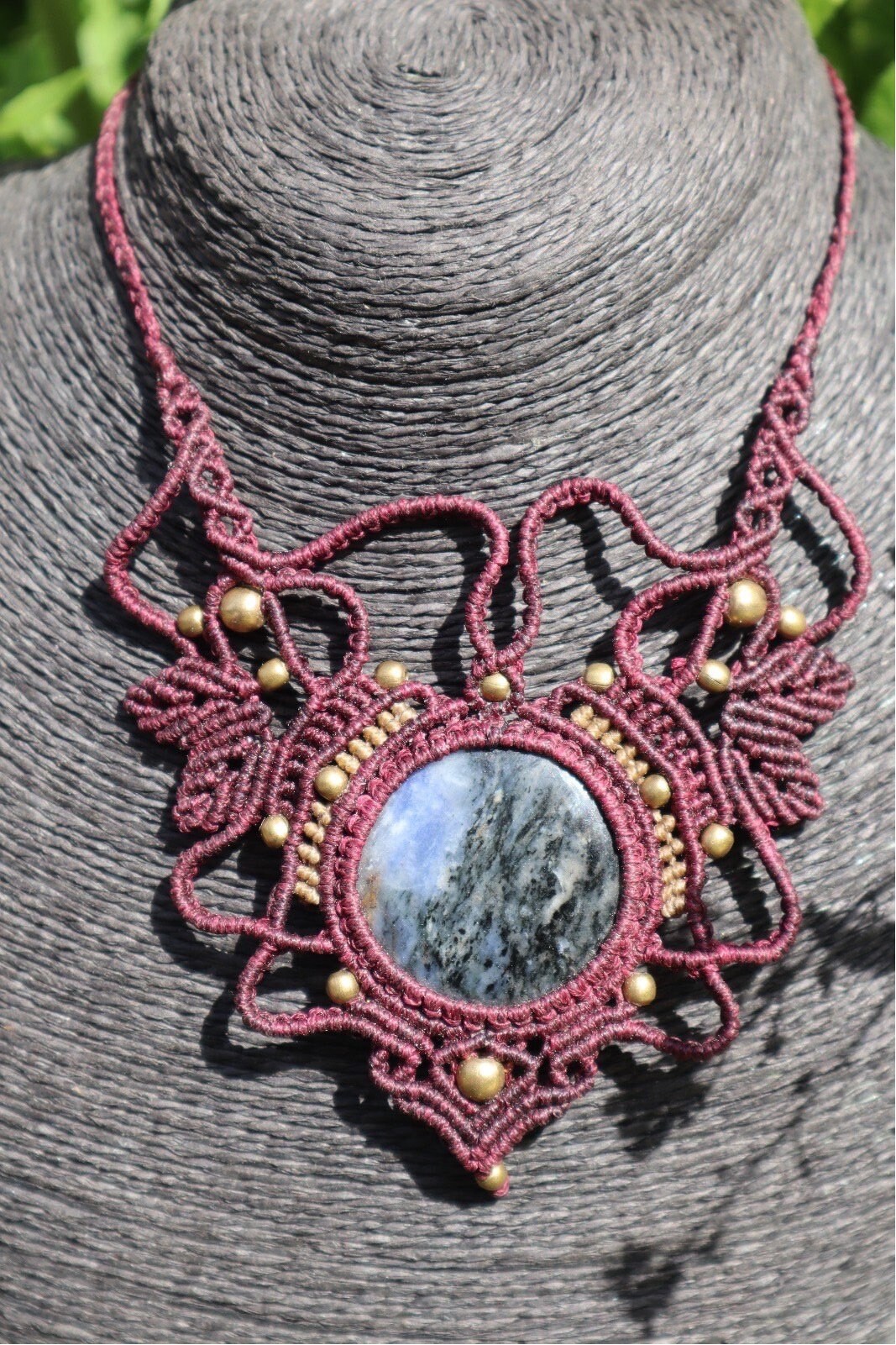 Makramee Collier mit Sodalit