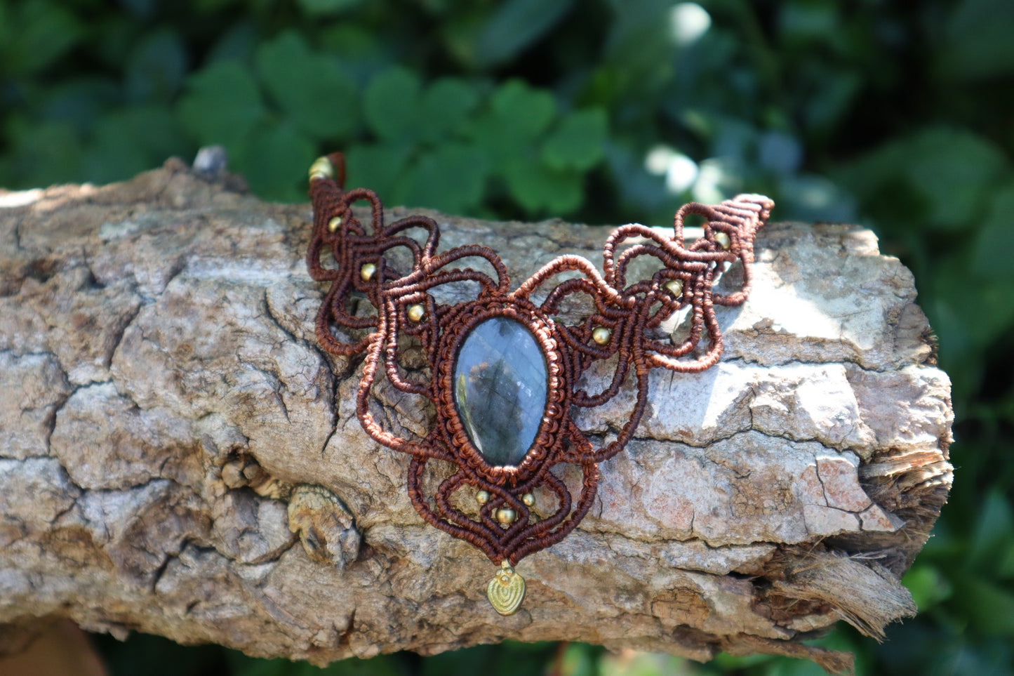 Handmade Macrame Labradorite Necklace