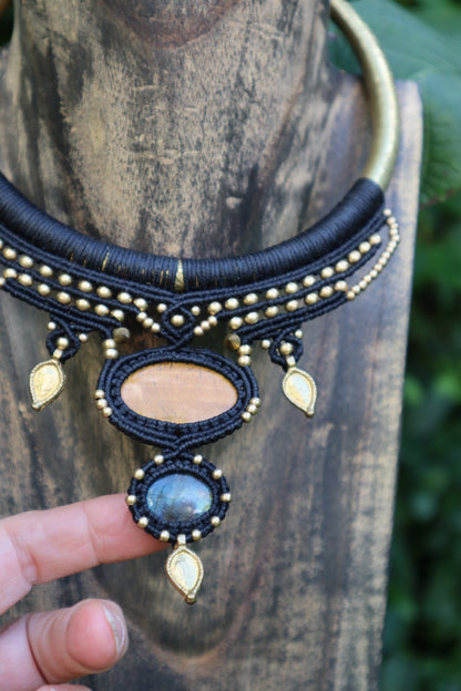 handmade macrame choker