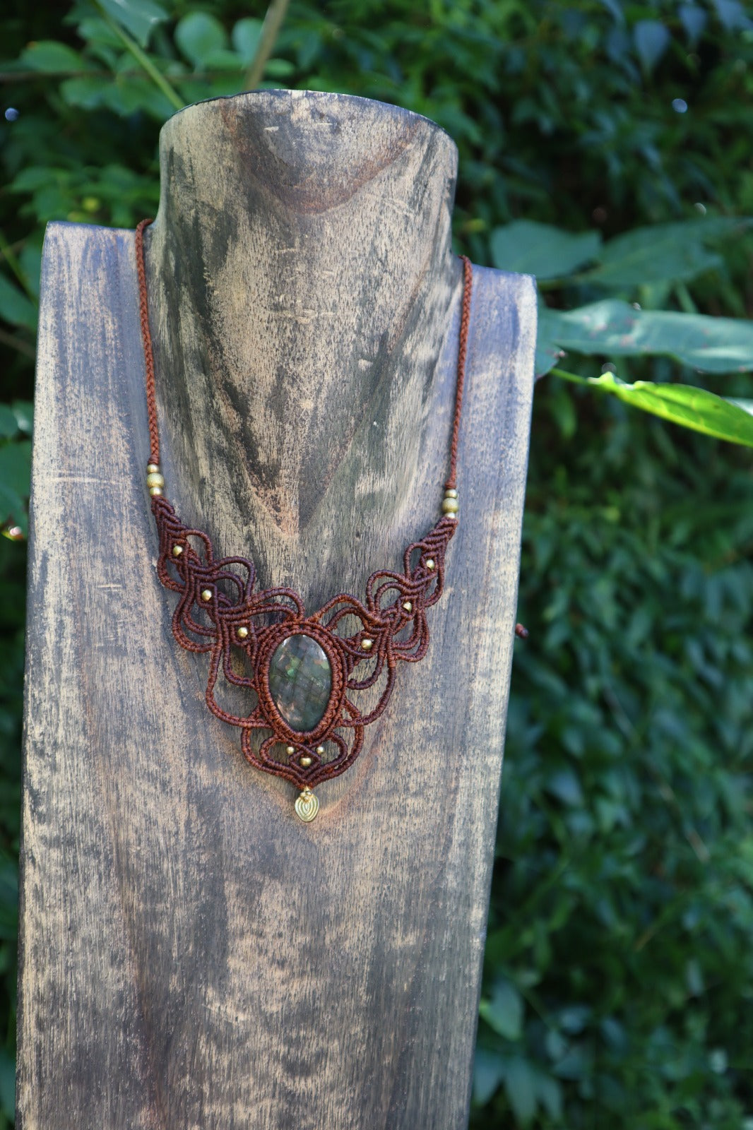 Handmade Macrame Labradorite Necklace