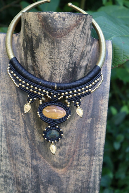 handmade macrame choker