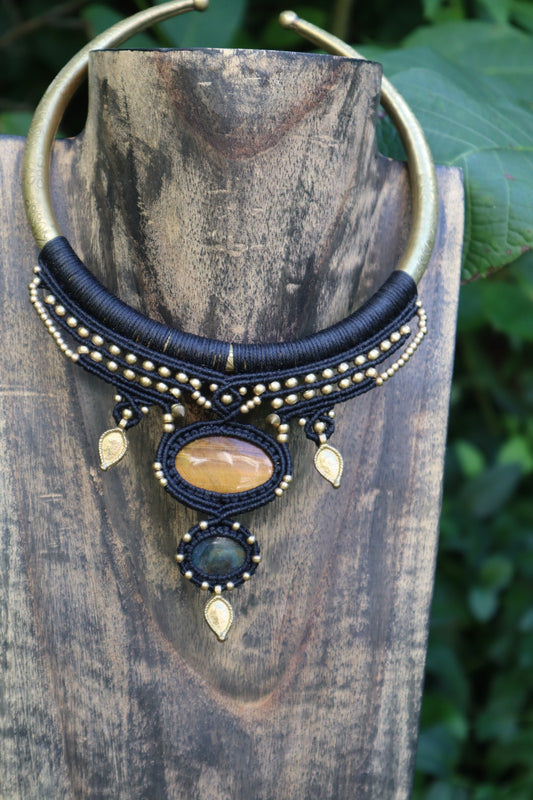 handmade macrame choker