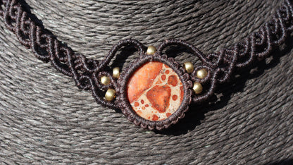 Makarameechoker und Tiara mit Bilderjaspis