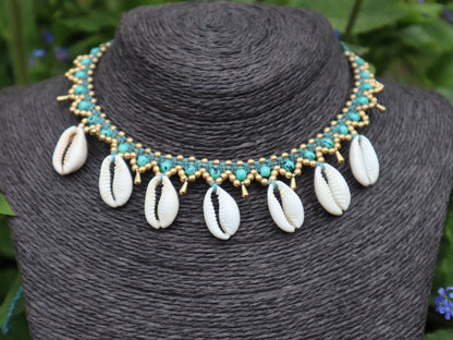 Muschel Halskette | Macrame